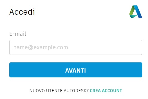 3. Accesso all'account Autodesk